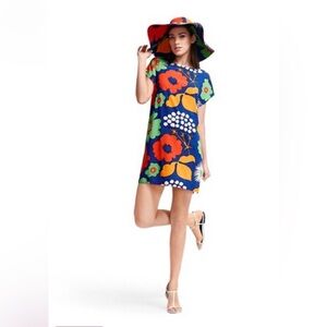 Marimekko for THY Floral Shift Dress with Peter Pan Collar